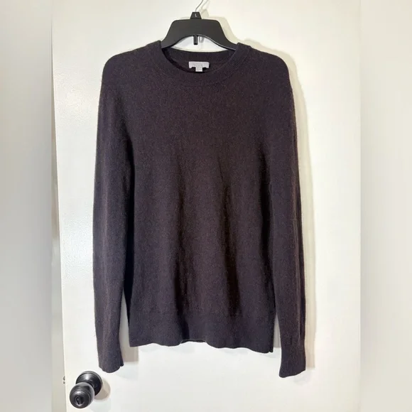 COS Women Wool Minimalist Quiet Luxury Crew Neck Soft Dark Brown Sweater Sz S - Picture 2 of 12